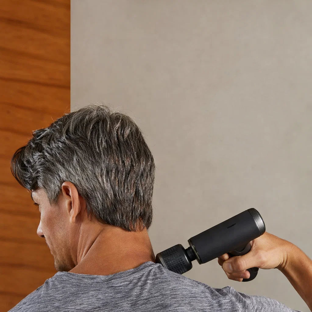 ThermoGun Pro™ Massagepistole – Hot & Cold Tiefenmassage mit Aufsätzen