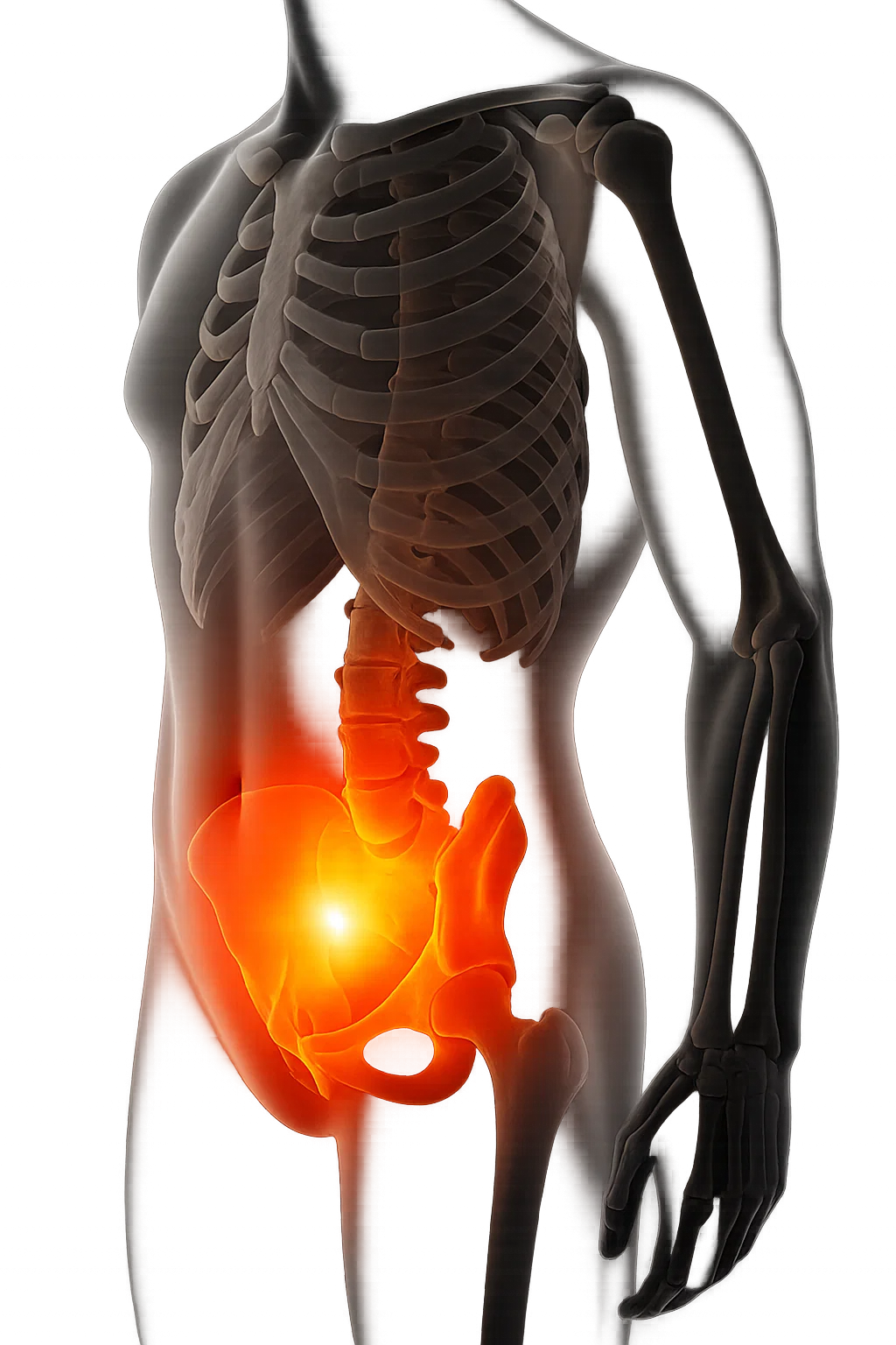Visualisierung von Unterbauch- und Beckenschmerzen